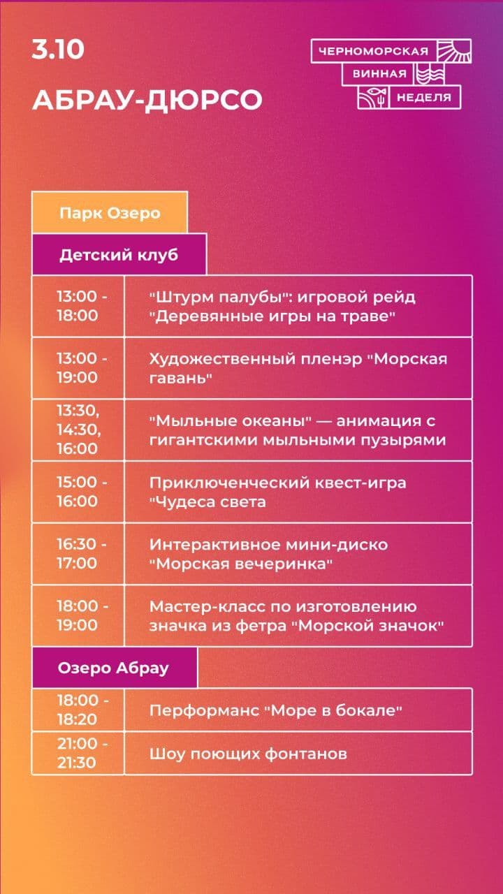 Черноморская винная неделя в Абрау-Дюрсо